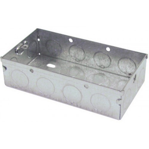 GreenBrook 225 Galvanised Back Box 2 Gang 25mm