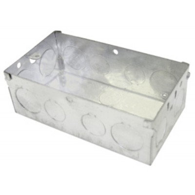 GreenBrook 247 Galvanised Back Box 2 Gang 47mm