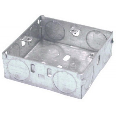 GreenBrook 125 Galvanised Back Box 1 Gang 25mm