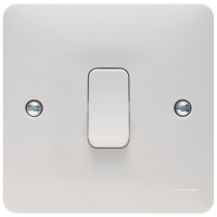 Hager Sollysta WMPS11 Plate Switch 1 Gang 1Way 10AX