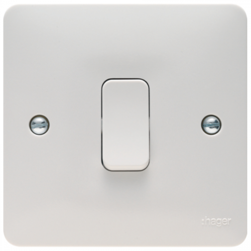 Hager Sollysta WMDP84 1 Gang Switch Double Pole 20A