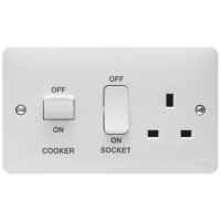 Hager Sollysta WMCC50 Cooker Control Unit & Socket 45A