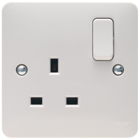 Hager Sollysta WMSS81 Switched Single Socket DP 13A