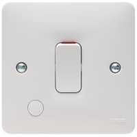 Hager Sollysta WMDP84FO 1 Gang Switch DP & Flex Out 20A