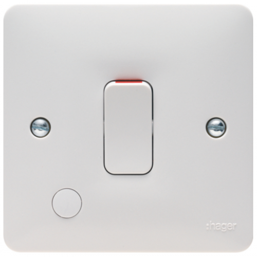 Hager Sollysta WMDP84FO 1 Gang Switch DP & Flex Out 20A