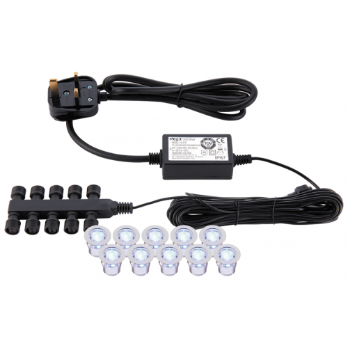 Saxby 13890 Ikon LED Light Kit 10 x Blue LED 0.21W