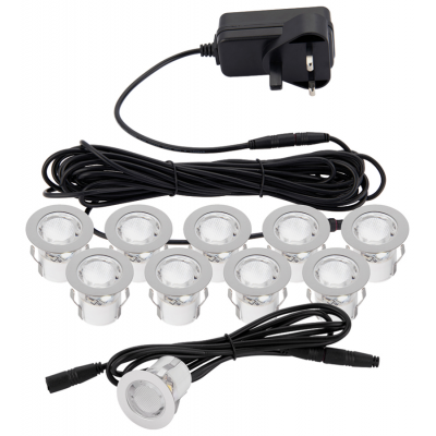 Saxby 75530 Kios 2 10 x Daylight White Light Kit IP44 0.45W