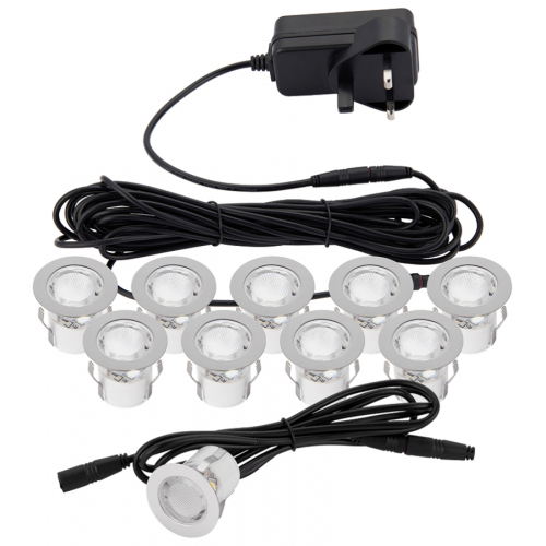 Saxby 75530 Kios 2 10 x Daylight White Light Kit IP44 0.45W