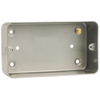 Click CL084 Back Box 2Gang 47mm Metal Clad
