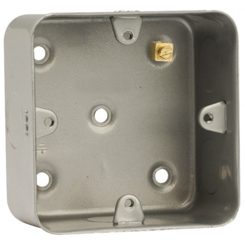 Click CL083 Back Box 1Gang 47mm Metal Clad