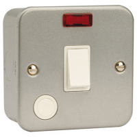 Click CL023 Switched Connection Unit & Neon 20A Metal Clad