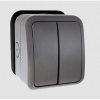 Click OA412AGU Double Switch 2Gang 2 Way 10A