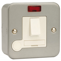 Click CL052 Switched Connection Unit Spur & Neon 13A Metal Clad