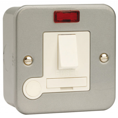 Click CL052 Switched Connection Unit Spur & Neon 13A Metal Clad