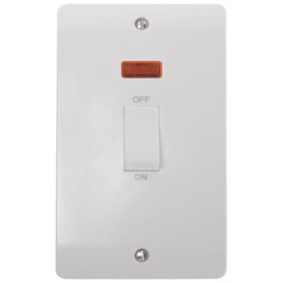 Click CMA503 Switch DP Double Plate + Neon 45A White