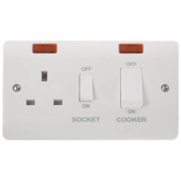 Click CMA505 Cooker Control Unit & Socket + Neon 45A