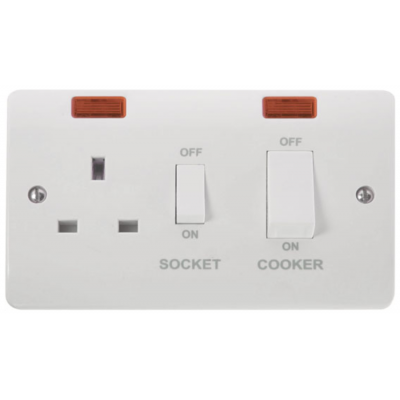 Click CMA505 Cooker Control Unit & Socket + Neon 45A
