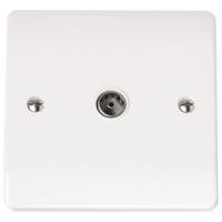 Click CMA065 Single CoAx Socket White