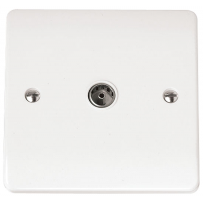 Click CMA065 Single CoAx Socket White