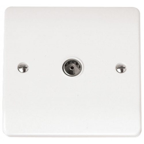 Click CMA065 Single CoAx Socket White