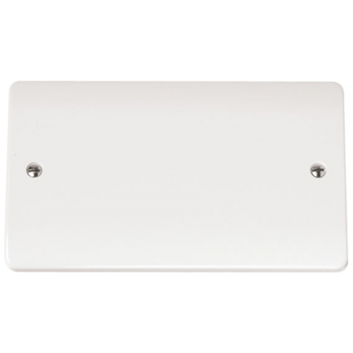 Click CMA061 Blanking Plate 2Gang White