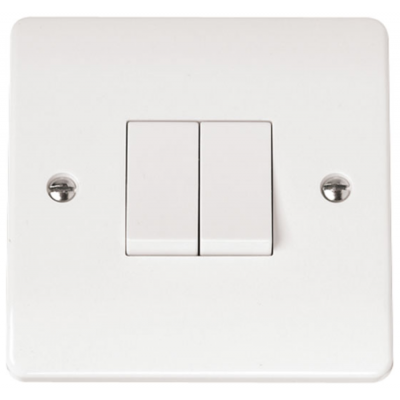 Click CMA012 Plate Switch 2Gang 2Way 10A