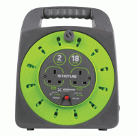 Status S18M2G13ACR4 18 Metre 2 Socket Extension Cable Reel 13A Green