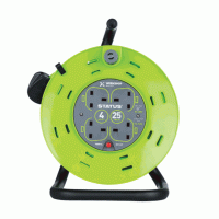Status S25M13ACR2 25 Metre 4 Socket Extension Cable Reel 13A Green