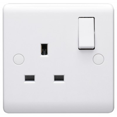 Volex D1300NR Switched Single Socket 13A