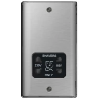 BG NBS20B Shaver Socket 115/230V Black Inserts