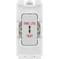 BG R12EL Grid Switch 2 Way Emergency Test White