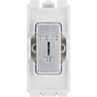 BG RBS12EL Grid Switch 2 Way Emergency Test Brushed Steel