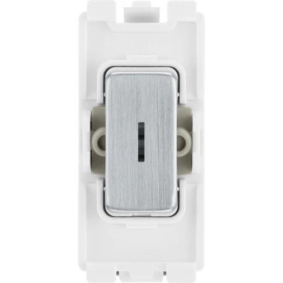 BG RBS12KY Grid Key Switch 2 Way SP 20AX Brushed Steel