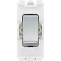 BG RBS13 Grid Switch Intermediate 20AX Brushed Steel