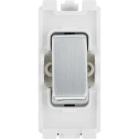 BG RBS30 Grid Switch Double Pole 20AX Brushed Steel
