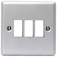 BG Nexus Metal Clad Triple Light Switch - MC543