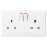 BG Nexus White Double Socket - 822DP