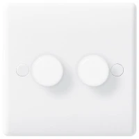 BG Nexus White Double Dimmer Switch - 882P