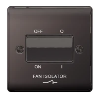 BG Nexus Black Nickel Fan Isolator Switch TP - NBN15