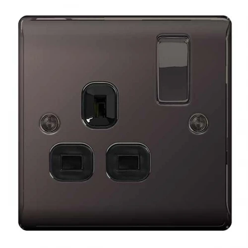 BG Nexus Black Nickel Single Socket - NBN21B