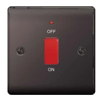 BG Nexus Black Nickel DP Single Plate 45A - NBN74
