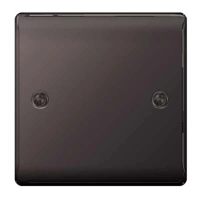 BG Nexus Black Nickel Single Blanking Plate - NBN94