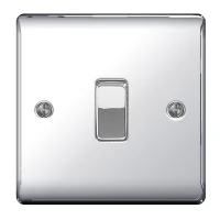 BG Nexus Polished Chrome Single Light Switch - NPC12