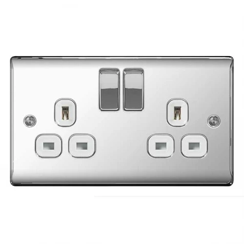 BG Nexus Polished Chrome Double Socket - NPC22W
