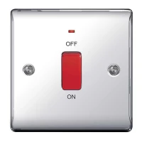 BG Nexus Polished Chrome DP Single Plate 45A - NPC74