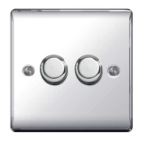 BG Nexus Polished Chrome Double Dimmer Switch - NPC82P