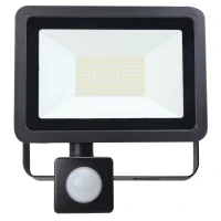 80W AC LED Floodlight with PIR Black IP65 4000K