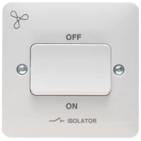 Hager Sollysta WMPS3PIF Plate Switch 1 Gang TP Fan Isolator