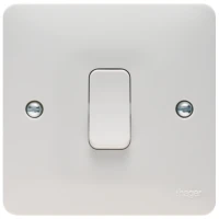Hager Sollysta WMPS11 Plate Switch 1 Gang 1Way 10AX