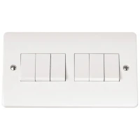 Click CMA105 Plate Switch 6Gang 2Way 10A